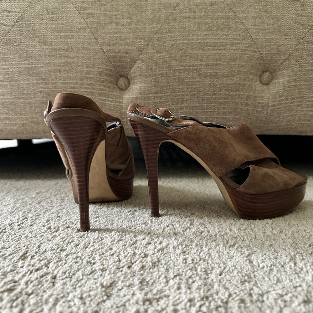 Guess Brown Suede Heel